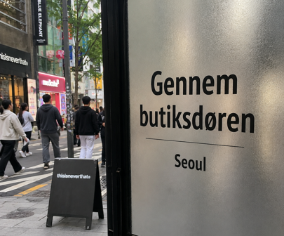 Gennem butiksdøren Seoul